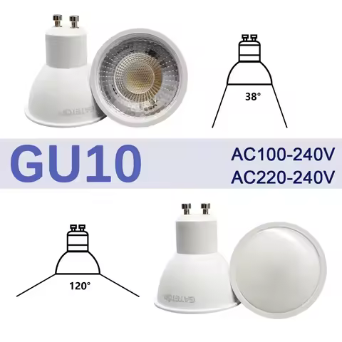 2pcs No Flicker GU10 Spotlights 5W 6W 7W 8W 9W LED Bulb GU10 AC220V 120V Replace 50W Halogen Lamp fo