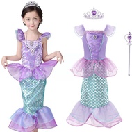 Kids Ariel Mermaid Princess Dress – Girls Sequin Fancy Costume for Party & Cosplay