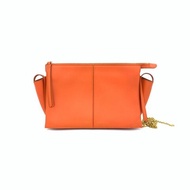 Celine 橘色 tri fold woc 方塊 肩背包