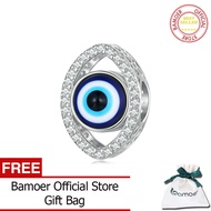 BAMOER สร้อยข้อมือ925เงินสเตอร์ลิง Devil S Eye Bead Lucky Eye Charms Pave Setting CZ สำหรับผู้หญิงสร