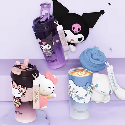 XW Sanrio Thermal Bottle Coffee Mug 520ml 900ml Hello Kitty Thermos Cup Keep Cold Hot Portable 316 S