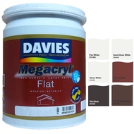 Davies Megacryl Acrylic Latex Paint (Available in Different Colors) - Flat / Semi-Gloss / Gloss - 1L