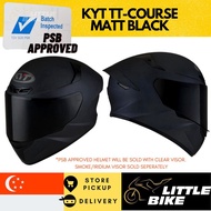 SG SELLER 🇸🇬 PSB APPROVED KYT TT course ttc blackout matt matte black full face motorcycle helmet