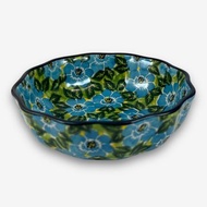 波蘭手繪手工陶-波浪碗 12cm 富貴藍系列 設計師款
