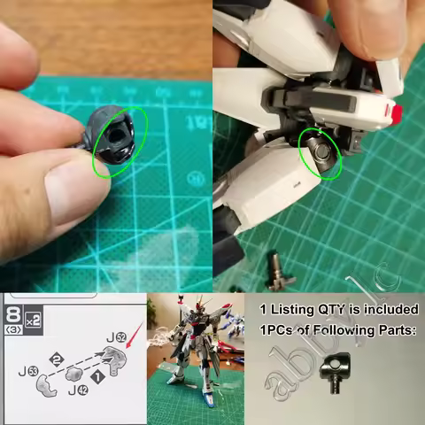 for MG 1/100 Freedom ver 2.0 Justice Providence 1 Piece J52 Metal Replacement Joint Parts Set SEED Z