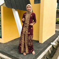 GAMIS BATIK SONGKET PALEMBANG BAJU DRESS WANITA REMAJA COUPLE PASANGAN PESTA KONDANGAN KAPEL SUAMI ISTRI KEBAYA MODERN KURUNG MELAYU  MEWAH ELEGAN BUSUI UKURAN JUMBO  TERBARU 2022 KEKINIAN