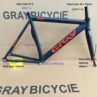 ⚜GRAY RAIN 700C*48CM 700C*52CM Fixie Aluminum Alloy Frame Cycling Part Fixed Gear Bike Frame And z۩