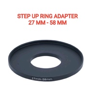 BAMI Step Up StepUp 27 mm - 58 mm Filter Stepping AdapterRing 27mm - 58mm Camera Lens Accessories Ca