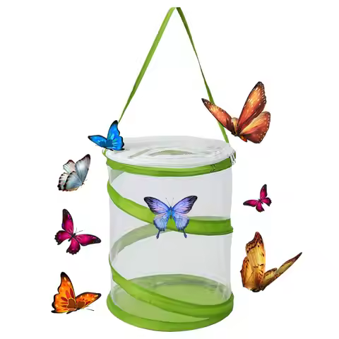 Foldable Insect Cage Butterfly Habitat Clear Mesh Enclosure Butterfly Observing pleasure Caterpillar