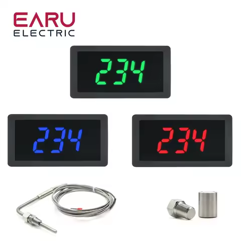 LED Digital Thermometer With EGT Temperature Sensor Weld Bund Combo Kit In Fahrenheit Celsius Adjust