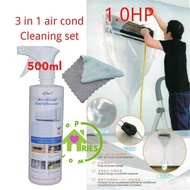 3 in 1 Air Cond Cleaning Kits/Air Cond Cleaner 500ml/ Air Cond Cleaning Cover Bag aircond spray clea