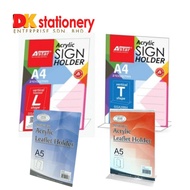 Sinchor A5 Acrylic Leaflet Stand / Astar A4 Acrylic Stand (L Shape / T Shape)