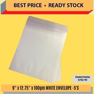 9“ x 12" White Envelope - 5's (230mm x 320mm) / Sampul Surat / Sampul Surat Putih / Envelope / 9x12