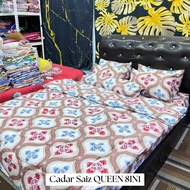 CADAR HOTEL 5D BERCORAK HIGH QUALITY 7IN1 QUEEN SET COMFORTER BEDSHEET LEMBUT & SEJUK