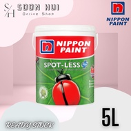 NIPPON PAINT Spot Less + Anti Bacteria Emulsion 5L Interior Wall Paint / Cat Dalam Dinding Rumah/Nip