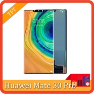 จอแสดงผล TFT 6.53นิ้วของแท้พร้อมกรอบสำรองสำหรับ Huawei Mate 30 Pro หน้าจอสัมผัส LCD สำหรับ Huawei Ma