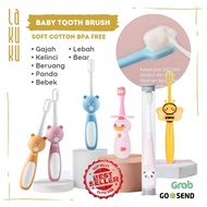 OriGinALL - Baby toothbrush for toddlers - Baby Toothbrush with soft and safe bristles for rabbits, 