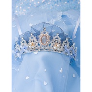 Princess Elsa Crown Ice Snow Accessories Girls Elsa Headwear Alloy Hair Accessories Elsa Hoop Childr