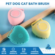 Soft Silicone Pet Dog & Cat Shampoo Bath Brush - Massage & Grooming Tool