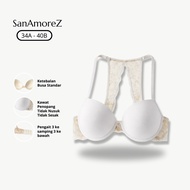 SanAmoreZ | Underwire Bra | Wireless Bra | Bella Ivory Choco Thin Foam Bra Size S-3XL and 34A-40B