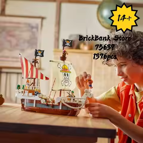Miniso In Stock 75639 One Piece Thousand Sunny Ship Character Model Scale Christmas and Halloween Gi