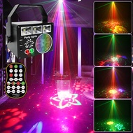 YSH LED Disco Parti Lights USB Stage Laser Light Pattern Beam Projector Suitability Karaoke Wedding Halloween Party Accessories