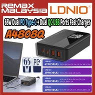 [Ready Stock] LDNIO A4808Q 65W Dual PD Type-C + Dual QC USB Ports Super Fast Desktop Charger with 150CM Power Cord (UK Plug) for Smartphone / Tablet / Laptop / Samsung / Xiaomi / Huawei / Oppo / Vivo / Realme / OnePlus