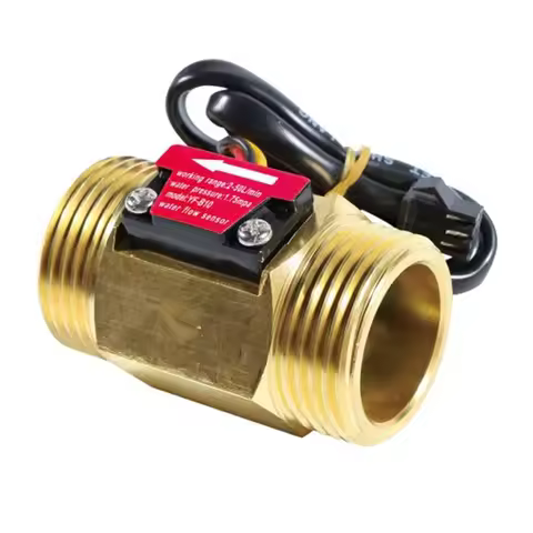 DN15 Brass Water Meter Industrial Flowmeter Water Flow Sensor 0.5 Inch DC 5-15V Water Flow Sensor Ha