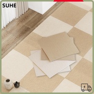 LUCKY-SUHE Carpet Floor Tiles Sticker, 40x40cm Self Adhesive Rug Carpet Tiles, DIY Soft Square Peel 