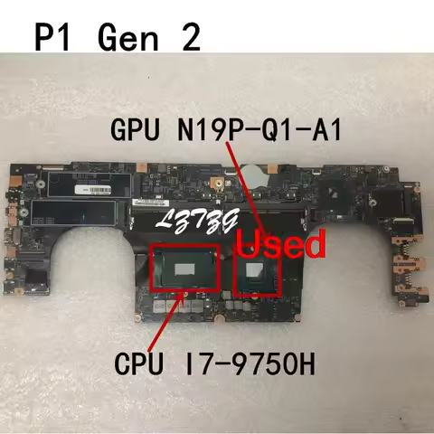 Used For Lenovo ThinkPad P1 Gen 2 Laptop Motherboard mainboard CPU I7-9750H GPU N19P-Q1-A1 FRU 02HM8