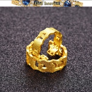 Pure 916gold ring six-word mantra couple ring salehot