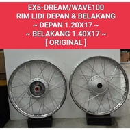 COMBO RIM HUB CHOME ORIGINAL RIM AAP EX5 DREAM WAVE100 ORIGINAL AAP SET RIM AAP HUB ORIGINAL TAYAR F