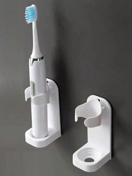 2入組無需鑽孔的電動牙刷架,浴室組織者壁掛式帶吸盤的牙刷架