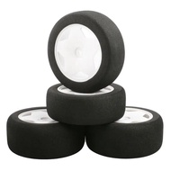 4pcs Plastic Wheel sponge Tire Universal For 1/10 RC Car Short Course Truck HSP 15502 94107 94170 94