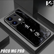 Casing hp poco M6 PRO Softcase poco M6 PRO Case Glossy Casing Shiny Glass Protector hp Phone Accesso