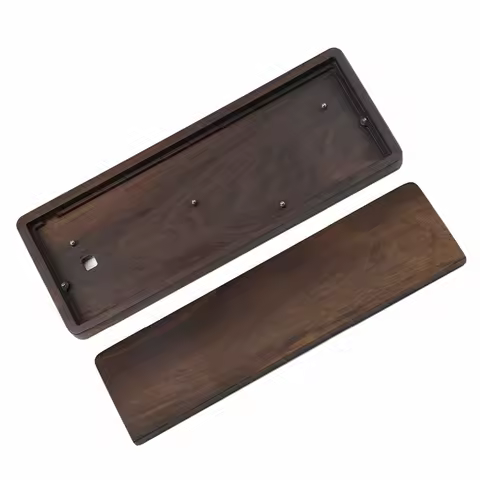 60% QMK VIA Kit 61 64 Rosewood Wooden Case PCB Wrist Rest Plate Kit For MX Mechanical Keyboard Poker