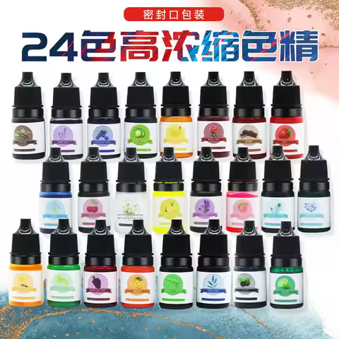 Epoxy Pigment 24 Colors 5ml Epoxy Resin Dye Liquid Epoxy Resin Colorant for Resin Art Paint Jeweller