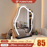 Makeup Mirror LED Mirror Vanity Mirror Cloud Shape Mirror with Light 3 Colors Light Defogging Functi