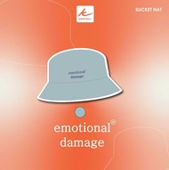 KIM&CO. ORIGINAL - emotional damage BUCKET HAT (KCH007) หมวกบัคเก็ต หมวกแฟชั่น กันแดด กันรังสี UV ใส