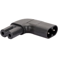 [5Pack] IEC320 C7 to C8 Right Angle AC Adapter, IEC 320 C7-C8 90 Degree Vertical Left Right Angle Po