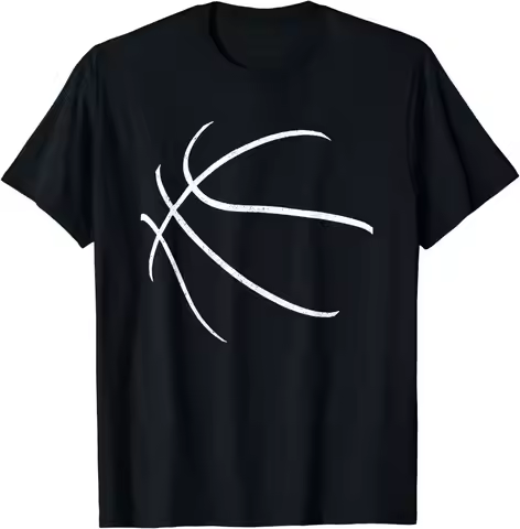 Funny Birthday Gift Basketball Silhouette Bball Player Coach Sports Baller Gift T-Shirt Men Clothing