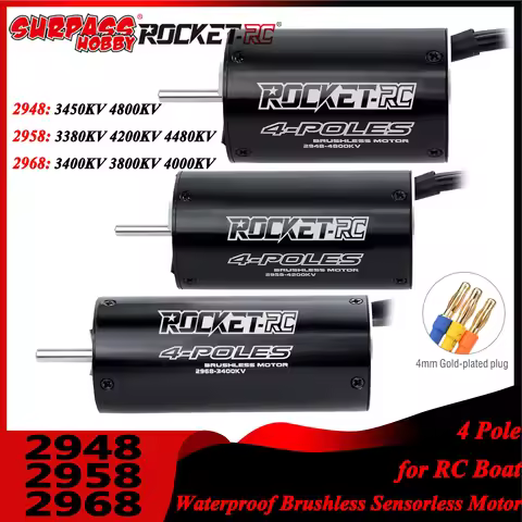Surpass Hobby Rocket 2948 2958 2968 Brushless Sensorless Motor for 600-800mm RC Boat Traxxas Blast F