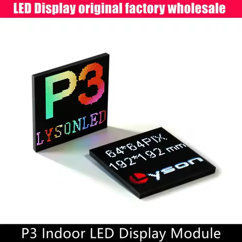 P3 Indoor SMD 3-IN-1 Full Color LED Panel 64x64 Pixel Dots RGB Matrix Display Screen Module 192mmx19