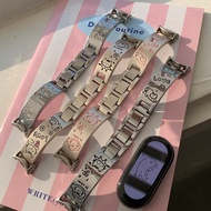 Inlaid gem Watchband for mi band 10 Strap Beads mi band 8 / Smart Band 9 Strap Replacement Mi band 8