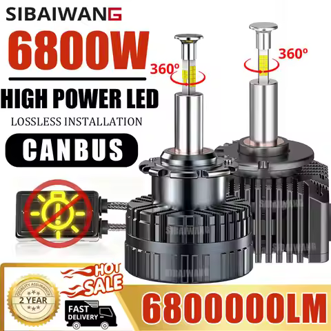 D1S D3S LED Headlight Canbus for Car 6800W Automobile D2S D4S Led Headlamp 680000ML D1R D3R D5S D8S 