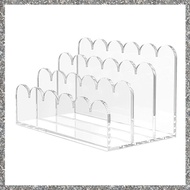 [feidan33.ph] For Office for Home 1 Pack 3-Slot Acrylic Mail Organizer-Scalloped Clear Document Sort