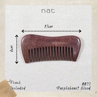 NAT Natural Purpleheart Wood Comb [9973]