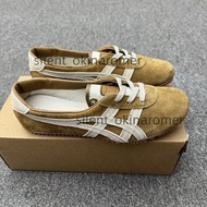 Versace x Onitsuka Tiger聯名MEXICO 66德訓鞋 棕白拼色 麂皮