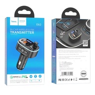 (ของแท้100%) บลูทูธในรถยนต์ Hoco E62 Bluetooth5.0 Car Kit FM Transmitter PD20W + QC 3.0 display LED