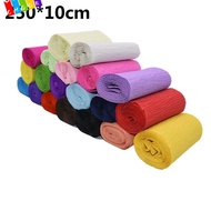 CHAAKIG 250*10cm Crepe Paper Handcraft Packing Gifts Flower Making Crinkled Roll